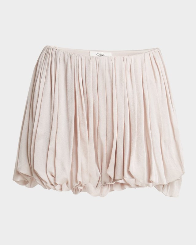 Silk Charmeuse Mini Bloomer Shorts
